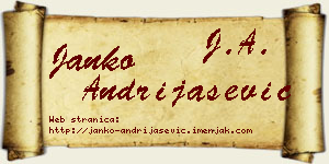Janko Andrijašević vizit kartica